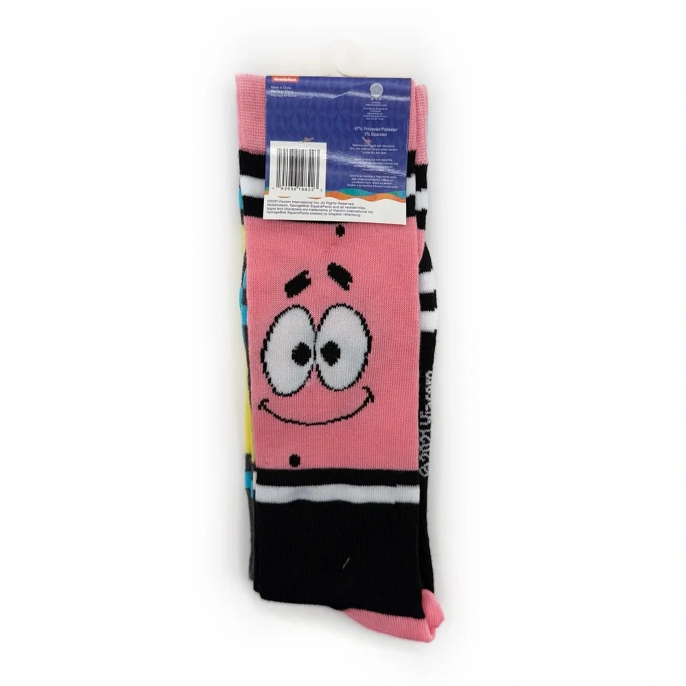 SpongeBob SquarePants Patrick Crew Socks Womens Mens Nickelodeon Y2K Fun Gift